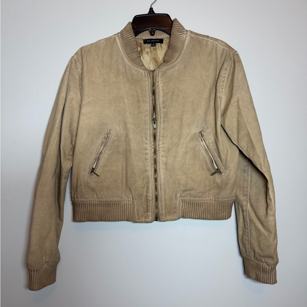 Blu Pepper Tan Bomber Jacket